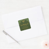Eid Celebration Sticker Goud Marokkaans Patroon (Envelop)