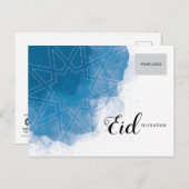 Eid Corporate Briefkaart - blauw (Voorkant / Achterkant)