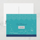 Eid Corporate Briefkaart - Blauw (Voorkant / Achterkant)