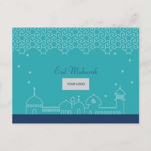 Eid Corporate Briefkaart - Blauw (Voorkant)