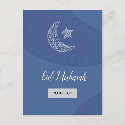 Eid Corporate Briefkaart - blauw (Voorkant)