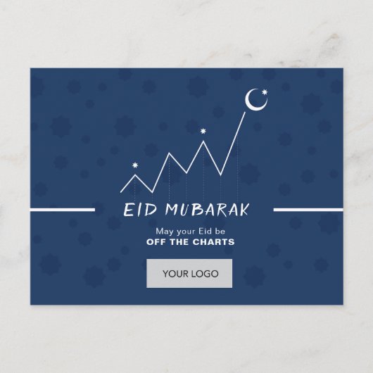 Eid Corporate Briefkaart - blauw (Voorkant)