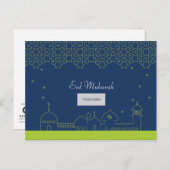 Eid Corporate Briefkaart - Blauw & groen (Voorkant / Achterkant)