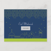 Eid Corporate Briefkaart - Blauw & groen (Voorkant)