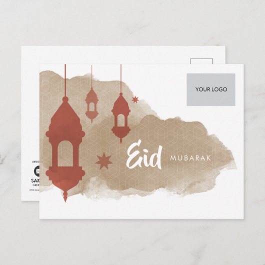 Eid Corporate Briefkaart - Rood (Voorkant / Achterkant)