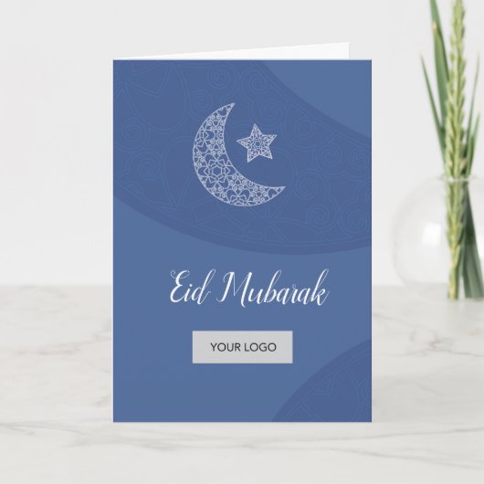Eid Corporate Wenskaart - blauw Kaart (Voorkant)