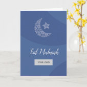 Eid Corporate Wenskaart - blauw Kaart (Gele Bloem)