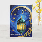 Eid Crescent Stars en de Maan Kaart (Gele Bloem)