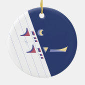 Eid Delight (Middernacht) Keramisch Ornament (Achterkant)