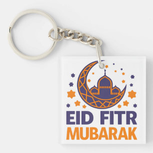 Eid Fitr Mubarak Gelukkig Eid Al-Fitr Moslim Manne Sleutelhanger