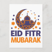 Eid Fitr Mubarak Prettig Eid Al-Fitr Moslim Mannen Briefkaart (Voorkant)