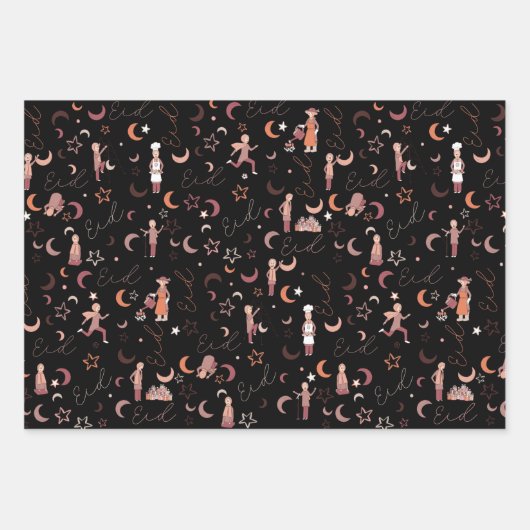 Eid Gift Wrapping Paper Sheets, 19 x 29 inch, set  (Voorkant)