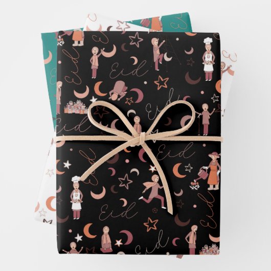 Eid Gift Wrapping Paper Sheets, 19 x 29 inch, set (In situ)