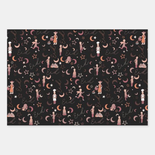 Eid Gift Wrapping Paper Sheets, 19 x 29 inch, set  (Voorkant)