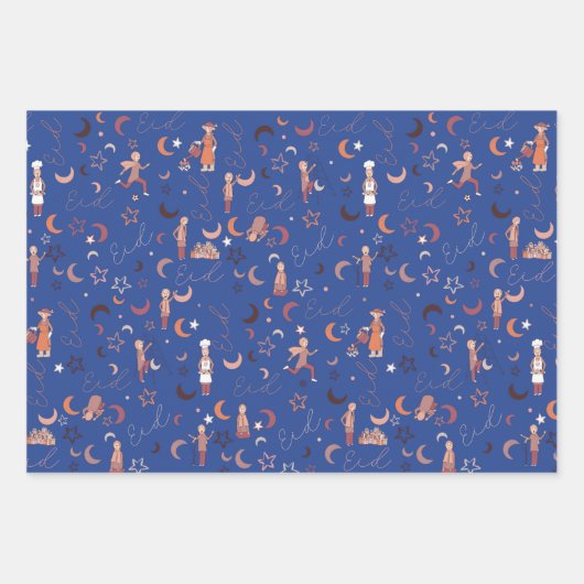 Eid Gift Wrapping Paper Sheets, 19 x 29 inch, set  (Voorkant 2)