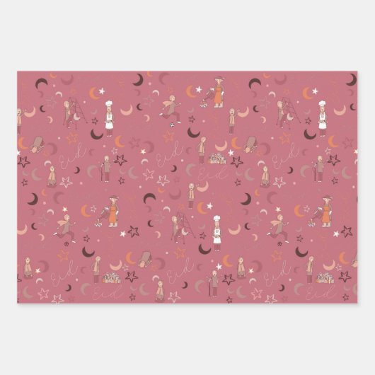 Eid Gift Wrapping Paper Sheets, 19 x 29 inch, set (Voorkant)