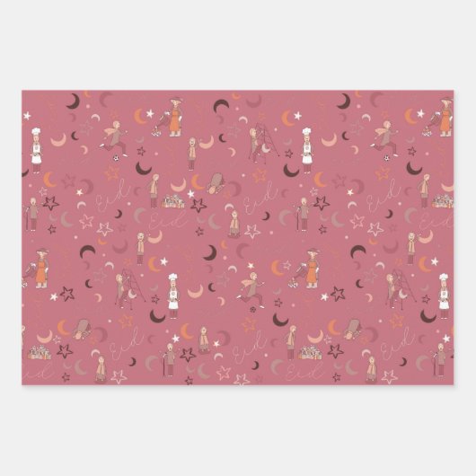 Eid Gift Wrapping Paper Sheets, 19 x 29 inch, set  (Voorkant 3)
