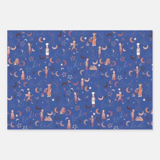 Eid Gift Wrapping Paper Sheets, 19 x 29 inch, set (Voorkant)