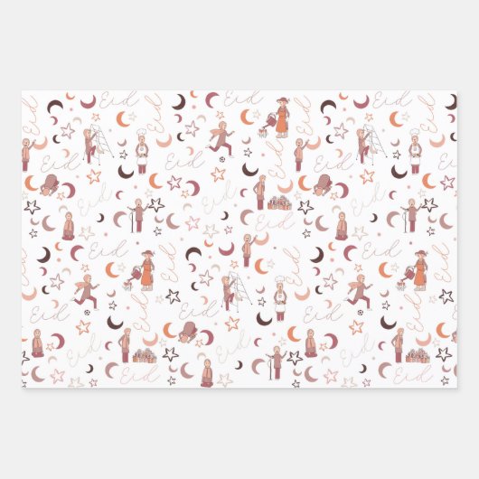 Eid Gift Wrapping Paper Sheets, 19 x 29 inch, set  (Voorkant)