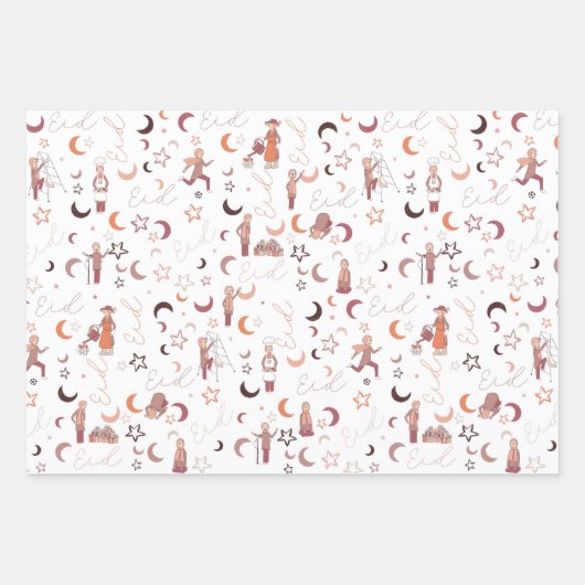 Eid Gift Wrapping Paper Sheets, 19 x 29 inch, set  (Voorkant 3)