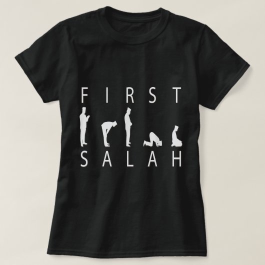 Eid Gifts for Kids Mannen Women First Salah Islami T-shirt (Design voorkant)