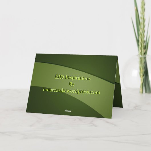 Eid Greeting Feestdagen Kaart (Achterkant)