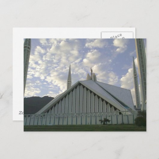 Eid Greetings_Faisal Mosque Briefkaart (Voorkant / Achterkant)