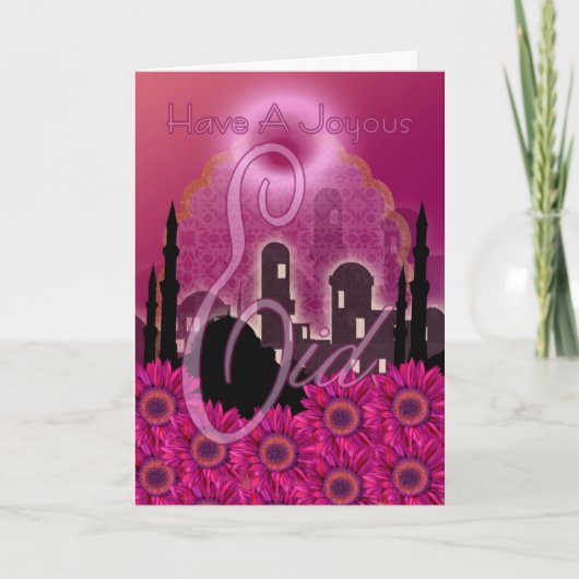 Eid Kaart, blije en blije Eid, Feestdagen Kaart (Voorkant)