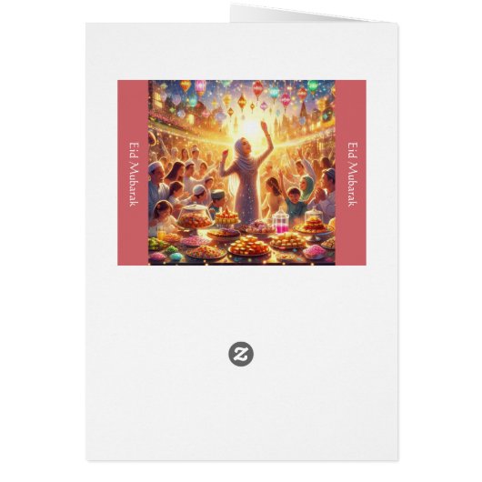 Eid Kaart voor meisjes - Eid Mubarak (Achterkant)