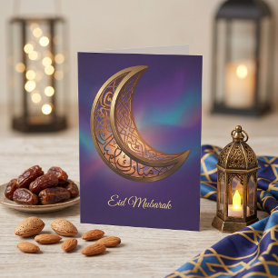 Eid Lantaarn Mubarak Moderne Eid Kunst Feestdagen Kaart