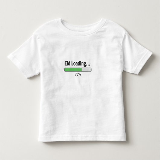 Eid Loading 70% Funny Toddler T-Shirt | Cute Ramad (Voorkant)