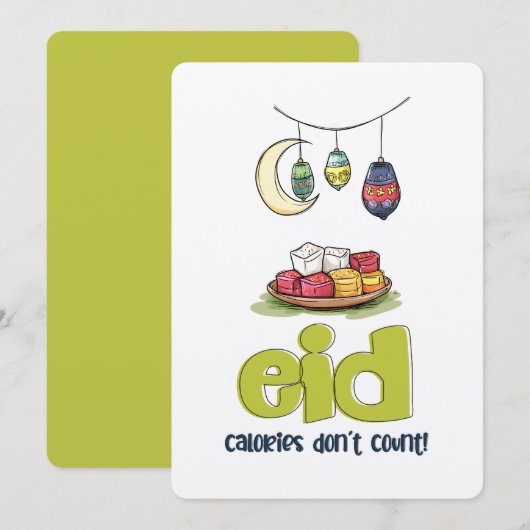 Eid Mamoul No Regrets | Calorieën tellen niet! Kaart (Voorkant / Achterkant)