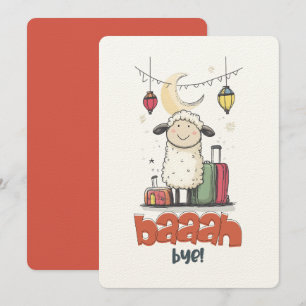 Eid Meme Funny Sheep LOLL HAHA   Baaah, tot ziens! Kaart