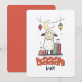 Eid Meme Grappige Schaap LOLL HAHA | Baaah Tot zie Kaart (Voorkant / Achterkant)