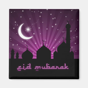 Eid Moskee Paarse Nacht - Magneet
