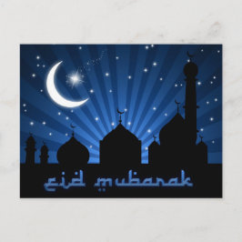 Eid Mosque Blue Night Briefkaart