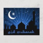Eid Mosque Blue Night Briefkaart (Voorkant)