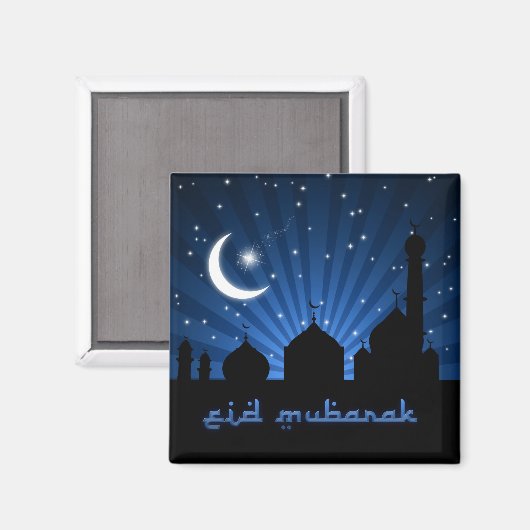 Eid Mosque Blue Night Magneet (Voorkant / Achterkant)
