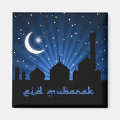 Eid Mosque Blue Night Magneet (Voorkant)