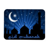 Eid Mosque Blue Night Magneet (Horizontaal)