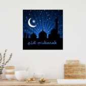 Eid Mosque Blue Night Poster (Keuken)