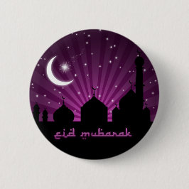 Eid Mosque Paars Night - Button