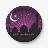 Eid Mosque Paars Night - Paper Bord (Voorkant)