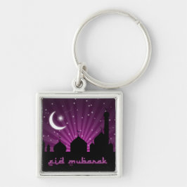 Eid Mosque Paars Night - Sleutelhanger