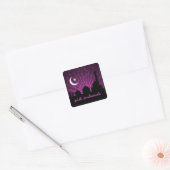 Eid Mosque Paars Night - Sticker (Envelop)