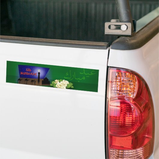 Eid Mubarak 3D Greeting - Bumpersticker (Op Truck)