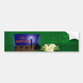 Eid Mubarak 3D Greeting - Bumpersticker (Voorkant)