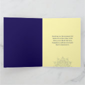 Eid Mubarak /Aangepaste bedrijfsnaam blauwe Groet Kaart (Binnen)