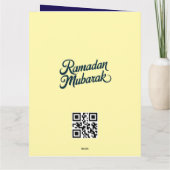 Eid Mubarak /Aangepaste bedrijfsnaam blauwe Groet Kaart (Achterkant)