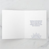 Eid Mubarak /Aangepaste bedrijfsnaam blauwe Groet Kaart (Binnen)